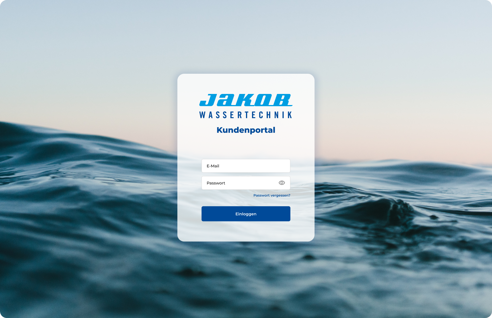 Screenshot of JWT Kundenportal Login page design